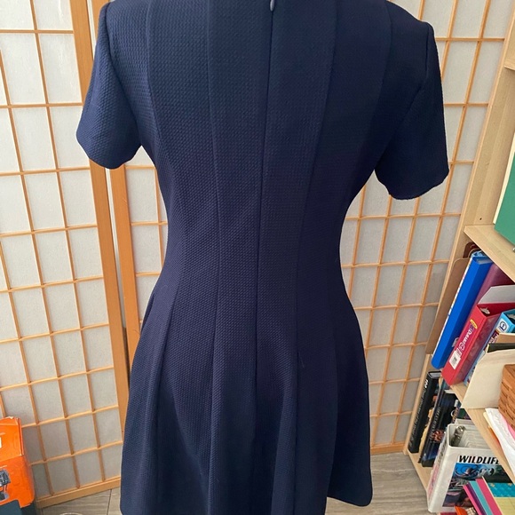 VINCE CAMUTO NAVY PINK WHITE  KNEE LENGTH DRESS Fit Flare Color-block Size 6 - Picture 4 of 6